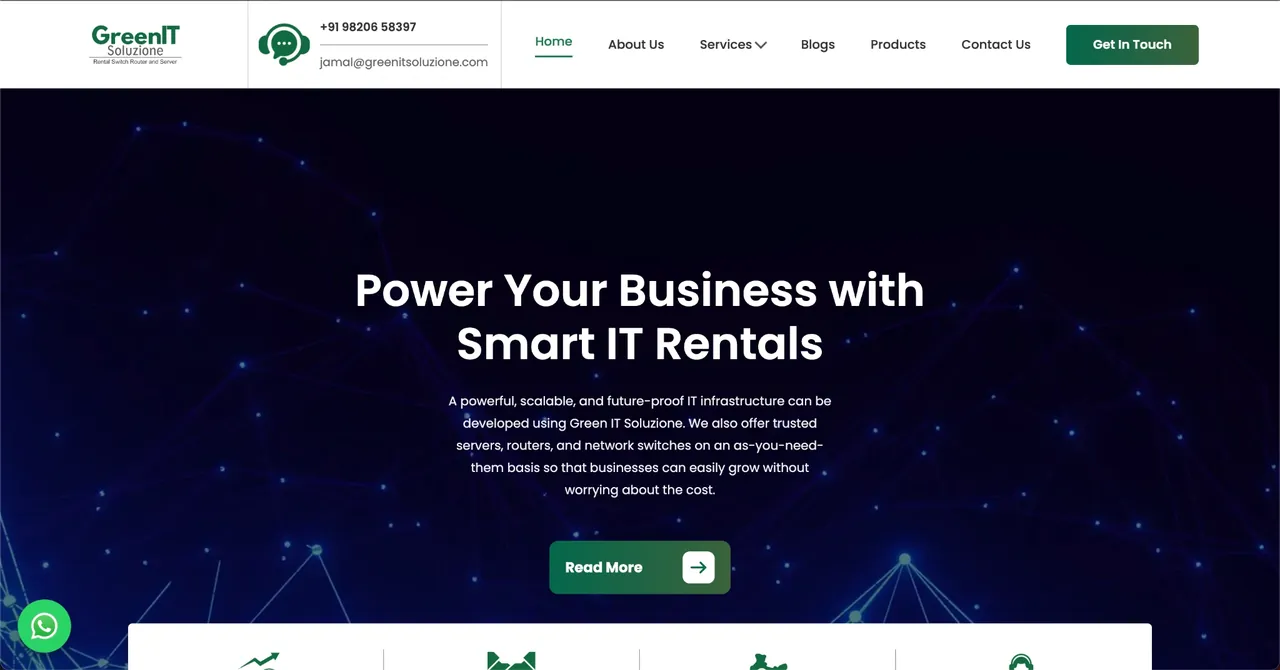 Green IT Soluzione IT rental website designed and developed by SPG Techsoft