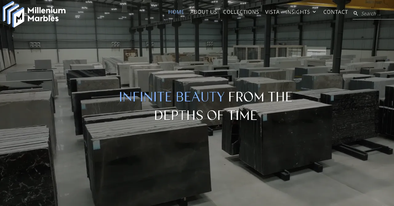 Millenium Marbles imported Italian marble website designed and developed by SPG Techsoft