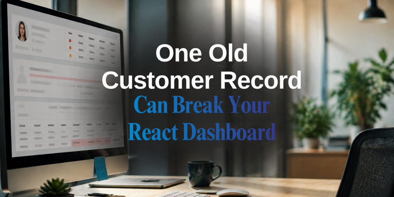 One Old Customer Record Can Break Your React Dashboard