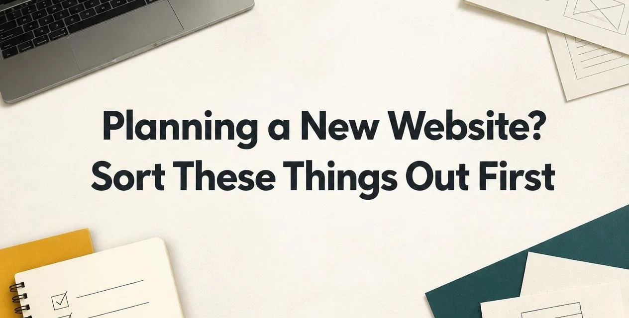 Planning a New Website? Sort These Things Out First